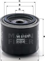 Mann-Filter W 811/81 - Eļļas filtrs adetalas.lv