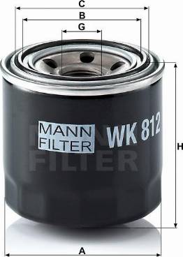 Mann-Filter W 812 - Eļļas filtrs adetalas.lv