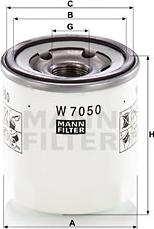 Mann-Filter W 7050 - Eļļas filtrs adetalas.lv