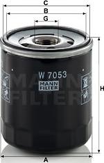 Mann-Filter W 7053 - Eļļas filtrs adetalas.lv