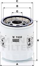 Mann-Filter W 7030 - Eļļas filtrs adetalas.lv