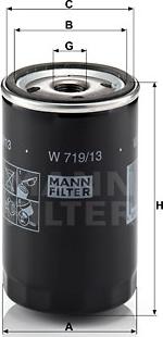 Mann-Filter W 719/13 - Eļļas filtrs adetalas.lv