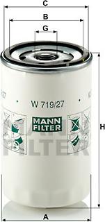 Mann-Filter W 719/27 - Eļļas filtrs adetalas.lv