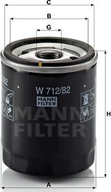 Mann-Filter W 712/82 - Eļļas filtrs adetalas.lv