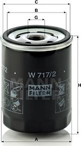 Mann-Filter W 717/2 - Eļļas filtrs adetalas.lv