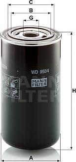 Mann-Filter WD 950/4 - Hidrofiltrs, Automātiskā pārnesumkārba adetalas.lv