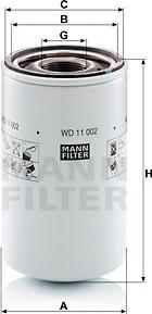 Mann-Filter WD 11 002 - Filtrs, Hidropacēlāja sistēma adetalas.lv