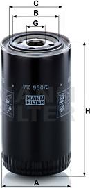 Mann-Filter WK 950/3 - Degvielas filtrs adetalas.lv