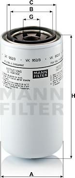 Mann-Filter WK 952/3 - Degvielas filtrs adetalas.lv