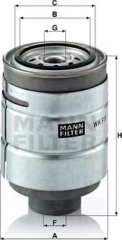 Mann-Filter WK 918 x - Degvielas filtrs adetalas.lv