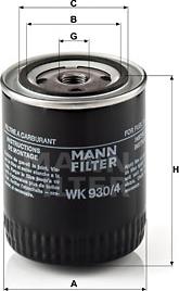 Mann-Filter WK 930/4 - Degvielas filtrs adetalas.lv