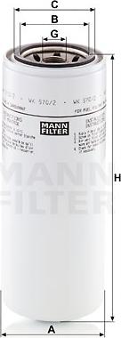 Mann-Filter WK 970/2 - Degvielas filtrs adetalas.lv