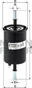 Mann-Filter WK 55/3 - Degvielas filtrs adetalas.lv