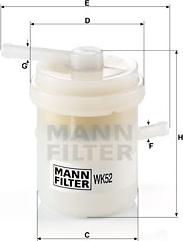 Mann-Filter WK 52 - Degvielas filtrs adetalas.lv