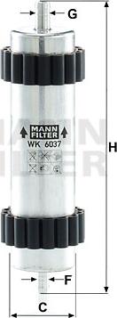 Mann-Filter WK 6037 - Degvielas filtrs adetalas.lv