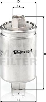 Mann-Filter WK 612/2 - Degvielas filtrs adetalas.lv