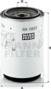 Mann-Filter WK 1060/5 x - Degvielas filtrs adetalas.lv