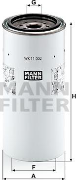 Mann-Filter WK 11 002 x - Degvielas filtrs adetalas.lv