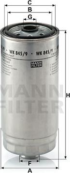 Mann-Filter WK 845/9 - Degvielas filtrs adetalas.lv