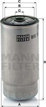 Mann-Filter WK 845/7 - Degvielas filtrs adetalas.lv