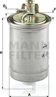 Mann-Filter WK 841 - Degvielas filtrs adetalas.lv