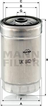 Mann-Filter WK 842/10 - Degvielas filtrs adetalas.lv