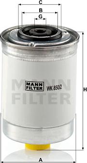 Mann-Filter WK 850/2 - Degvielas filtrs adetalas.lv