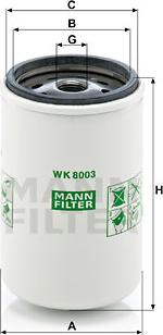 Mann-Filter WK 8003 x - Degvielas filtrs adetalas.lv