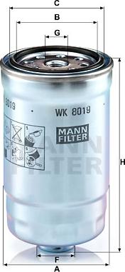 Mann-Filter WK 8019 - Degvielas filtrs adetalas.lv