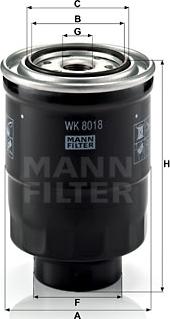 Mann-Filter WK 8018 x - Degvielas filtrs adetalas.lv