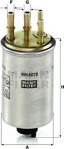 Mann-Filter WK 8078 - Degvielas filtrs adetalas.lv