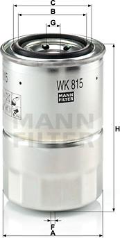 Mann-Filter WK 815 x - Degvielas filtrs adetalas.lv