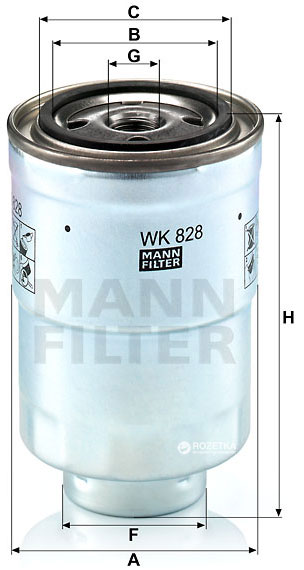 Mann-Filter WK 828 - Degvielas filtrs adetalas.lv