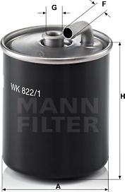 Mann-Filter WK 822/1 - Degvielas filtrs adetalas.lv