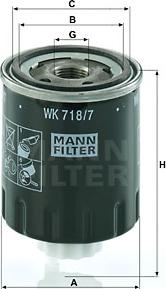 Mann-Filter WK 718/7 - Degvielas filtrs adetalas.lv