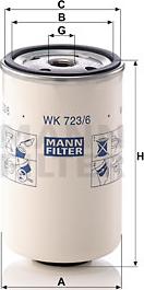 Mann-Filter WK 723/6 - Degvielas filtrs adetalas.lv