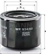 Mann-Filter WP 914/80 - Eļļas filtrs adetalas.lv