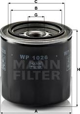 Mann-Filter WP 1026 - Eļļas filtrs adetalas.lv