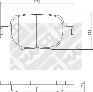 Mapco 6767 - Bremžu uzliku kompl., Disku bremzes adetalas.lv