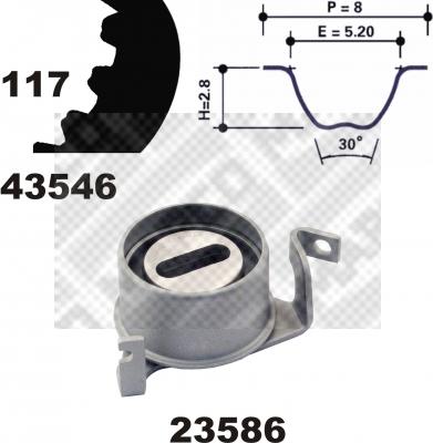 Mapco 23546 - Zobsiksnas komplekts adetalas.lv