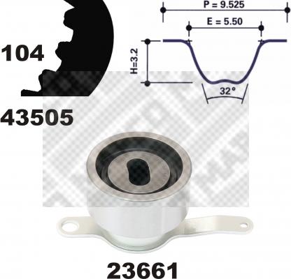 Mapco 23505 - Zobsiksnas komplekts adetalas.lv