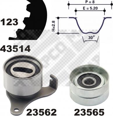 Mapco 23514 - Zobsiksnas komplekts adetalas.lv