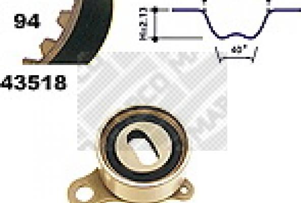 Mapco 23518 - Zobsiksnas komplekts adetalas.lv