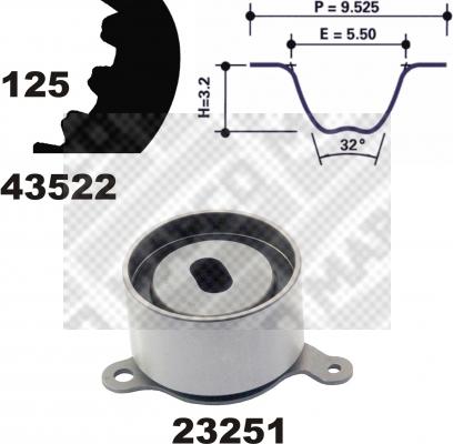 Mapco 23522 - Zobsiksnas komplekts adetalas.lv