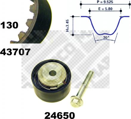 Mapco 23631 - Zobsiksnas komplekts adetalas.lv