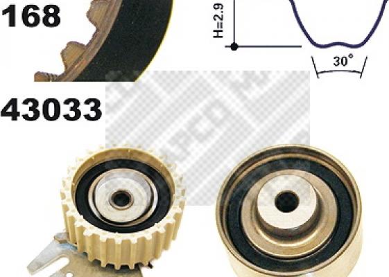 Mapco 23033 - Zobsiksnas komplekts adetalas.lv