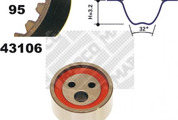 Mapco 23106 - Zobsiksnas komplekts adetalas.lv