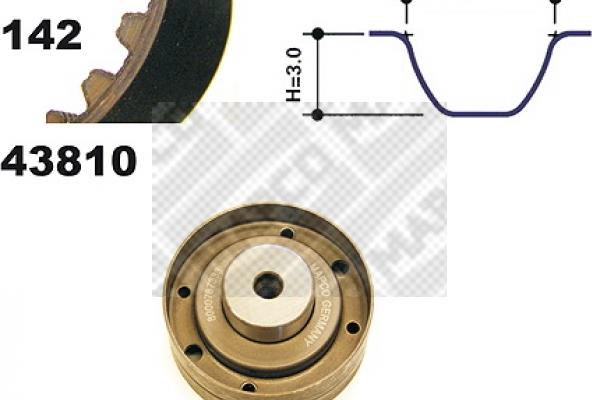 Mapco 23810 - Zobsiksnas komplekts adetalas.lv