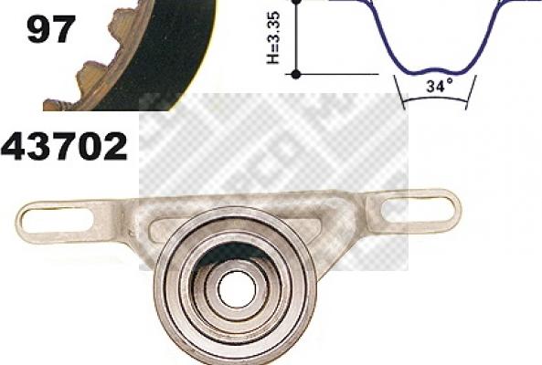 Mapco 23702 - Zobsiksnas komplekts adetalas.lv