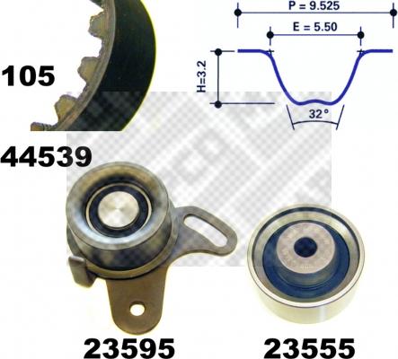 Mapco 73539 - Zobsiksnas komplekts adetalas.lv